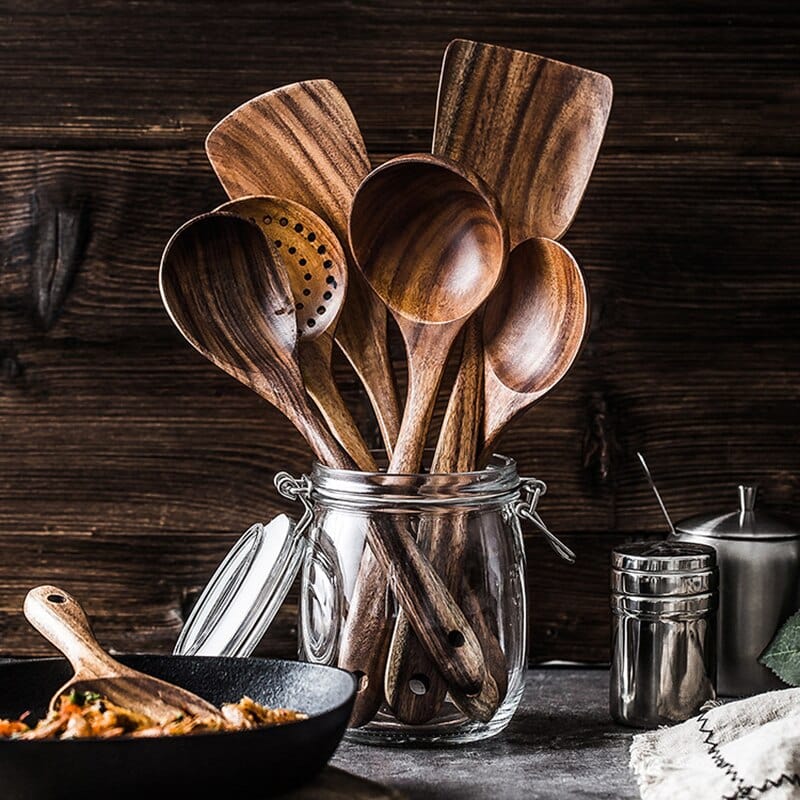 Teak Kitchen Companion Set