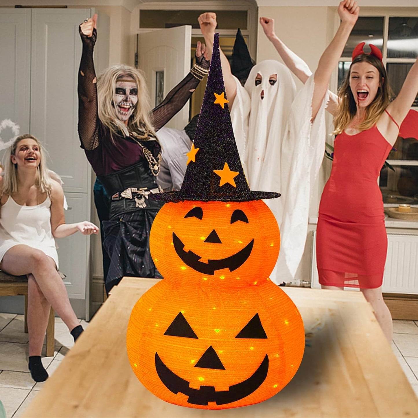Pop-Up Pumpkin Light Decor