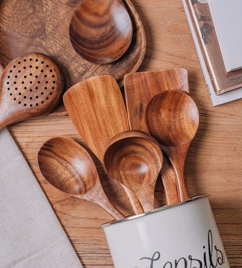 Teak Kitchen Companion Set