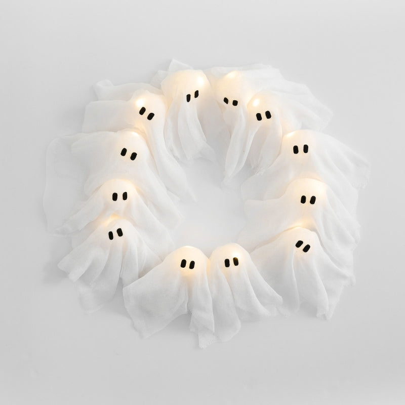 Glowing Ghost Wreath