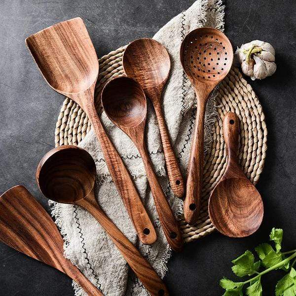 Teak Kitchen Companion Set