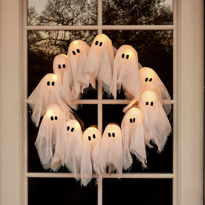 Glowing Ghost Wreath